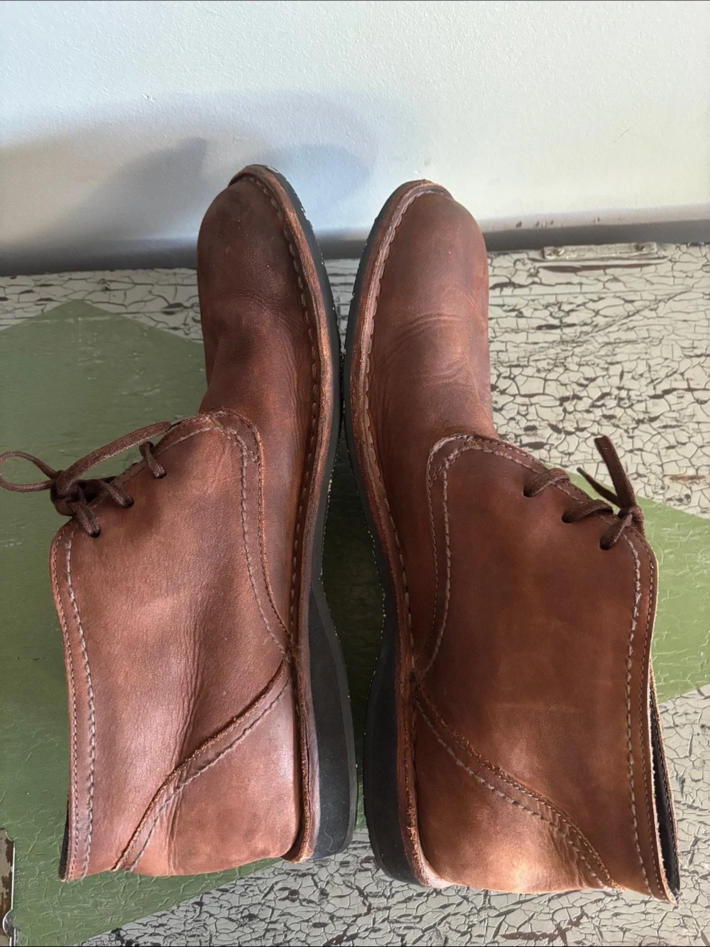 John Varvatos USA Hipster Chukka Boots Men’s Chestnut Brown Leather Size 10.5